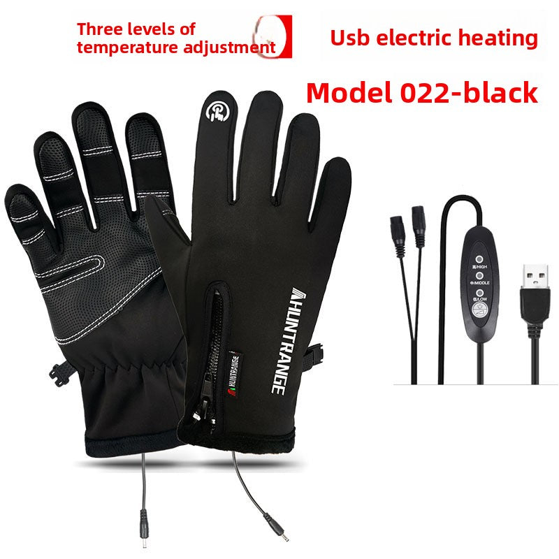USB Heated Winter Gloves Windproof Waterproof Touchscreen