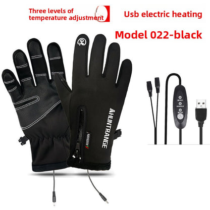USB Heated Winter Gloves Windproof Waterproof Touchscreen