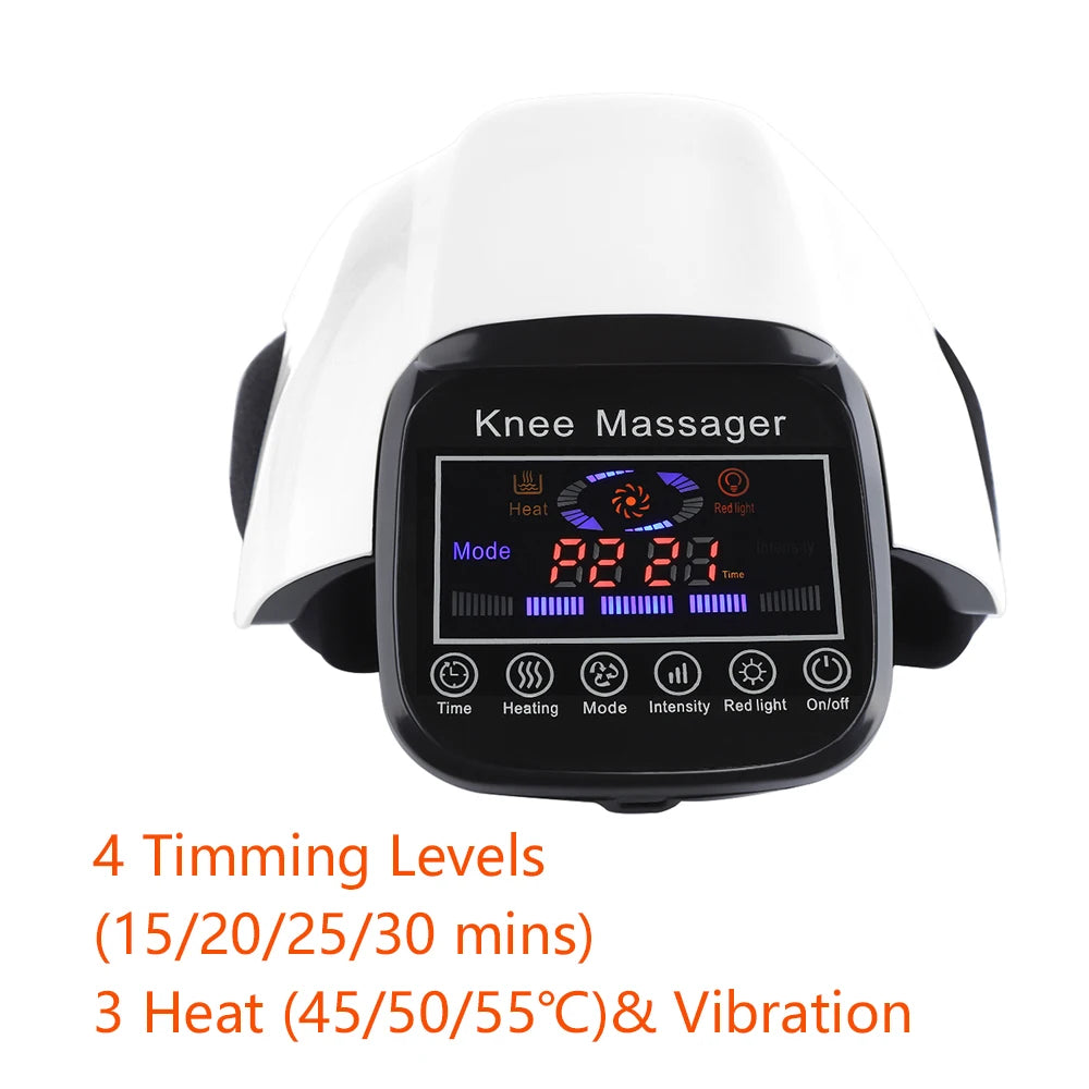 Wireless Knee Massager Electric Heating Kneepad Red Light Knee Care Vibration Massage Hot Compress Airbag Wrap Leg Relaxation