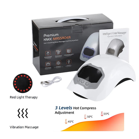 Wireless Knee Massager Electric Heating Kneepad Red Light Knee Care Vibration Massage Hot Compress Airbag Wrap Leg Relaxation