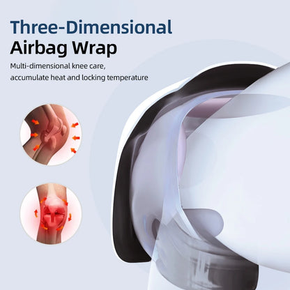 Wireless Knee Massager Electric Heating Kneepad Red Light Knee Care Vibration Massage Hot Compress Airbag Wrap Leg Relaxation