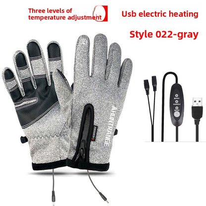 USB Heated Winter Gloves Windproof Waterproof Touchscreen