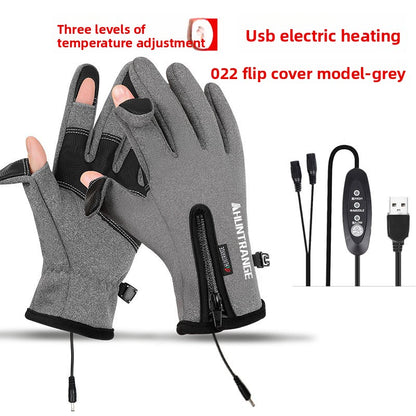USB Heated Winter Gloves Windproof Waterproof Touchscreen
