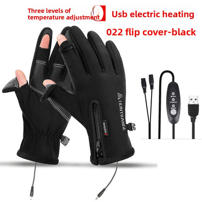 USB Heated Winter Gloves Windproof Waterproof Touchscreen